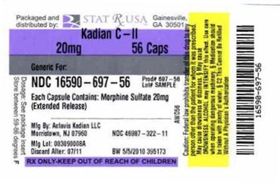 Kadian 20mg Label (Kadian 20mg Label)